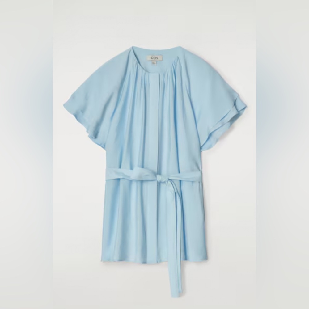 COS Pale Blue Belted Work Blouse